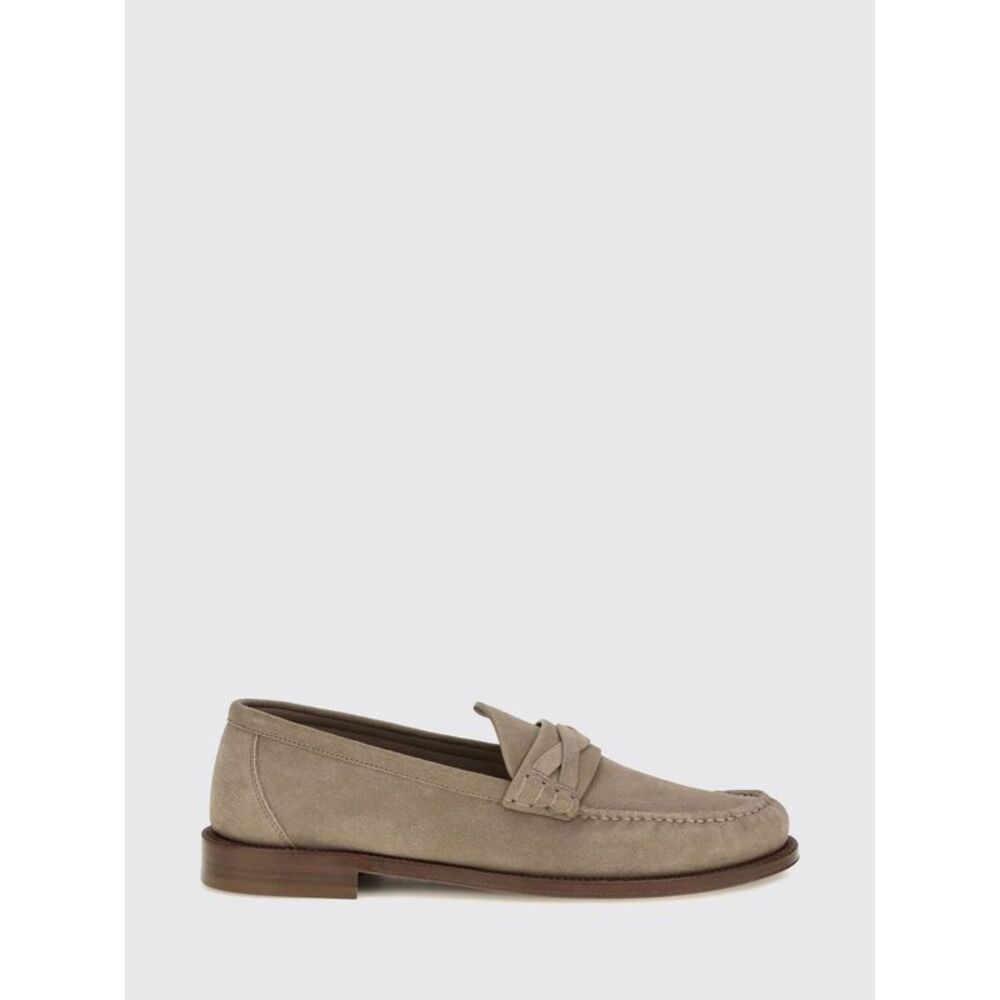 Brunello Cucinelli Men Brunello Cucinelli Suede Calfskin Penny Loafers